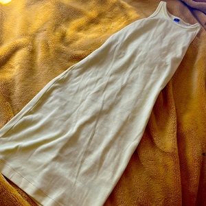 A pastel yellow tight fitting old navy dress in size Woman’s XS